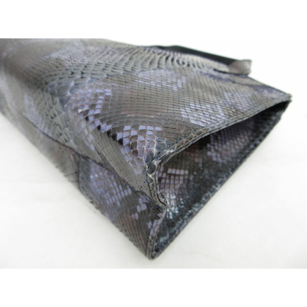 Gucci Python Blue Handbag Leather Brown - image 5